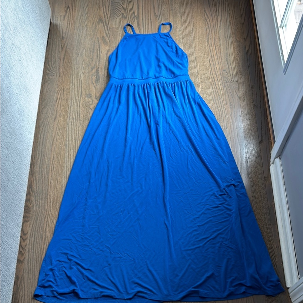 Old Navy Vibrant Blue Maxi Dress- SIZE L PETITE